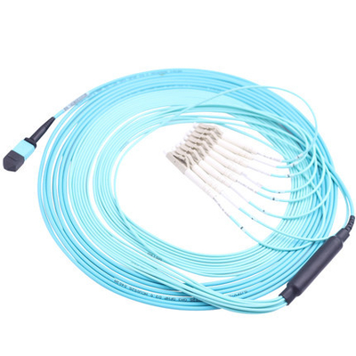 Das 12 Kern-Verbindungskabel lockern heraus Kit Fiber MTP Jumper Breakout Cord 2.0mm MPO zu LC auf