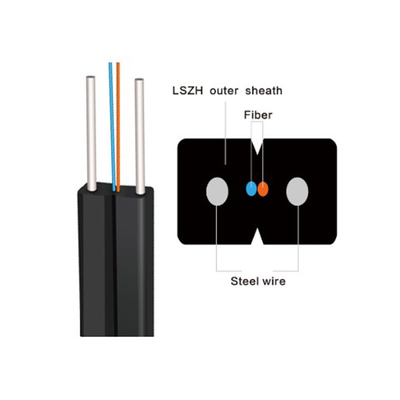 Flachkabel FTTH LSZH des Jacken-G657A Lichtwellenleiter-GJXH/GJXFH
