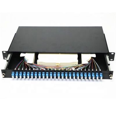 19 Zoll strukturieren an der Wand befestigten 24 Port-LC-Duplexadapter-Faser-Optikanschlusskasten