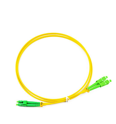 Einmodenfaser-Verbindungskabel LSZH PVC-Jacken3ms Simplex LC APC