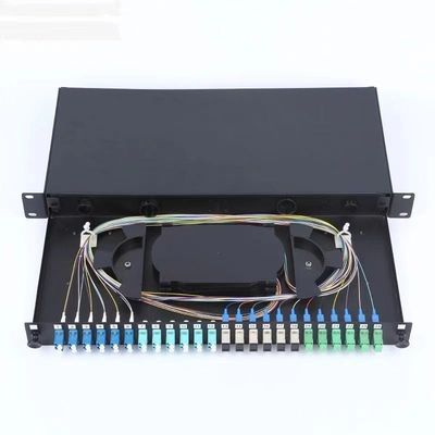 24 Port-LC, der Art Schalttafel-Faser-Optikbeendigungs-Kasten schiebt