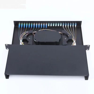 24 Port-LC, der Art Schalttafel-Faser-Optikbeendigungs-Kasten schiebt