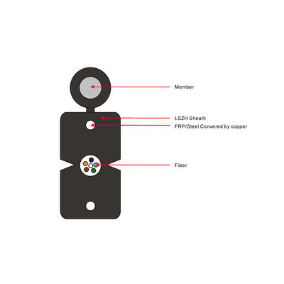 1,2,4 flacher Lichtwellenleiter des Kern-G657A1 G657A2 FTTH des Tropfen-FOC
