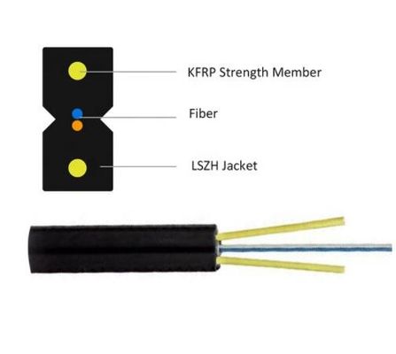 Selbsttragender Bogen-Typ 1 2 4 6 8 12 Lichtwellenleiter GJXFH GJXH des Kern-FTTH