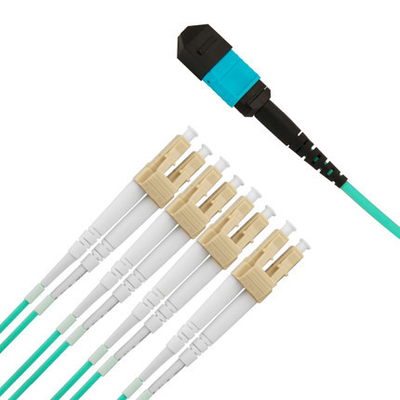 Das 12 Kern-Verbindungskabel lockern heraus Kit Fiber MTP Jumper Breakout Cord 2.0mm MPO zu LC auf