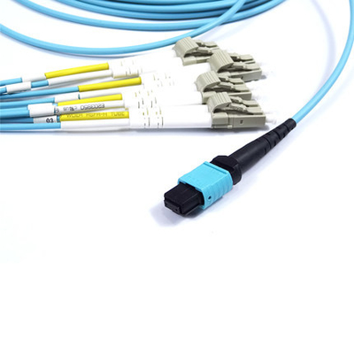 Das 12 Kern-Verbindungskabel lockern heraus Kit Fiber MTP Jumper Breakout Cord 2.0mm MPO zu LC auf